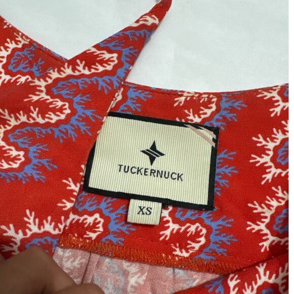 Tuckernuck Red Heat Wave Maxi Dress Womens XS Summer Beach Vacation Resort Wear - Picture 5 of 8